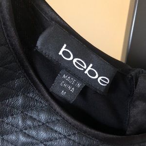 bebe Dresses - Bebe faux leather black dress size Medium bebe Dresses - Bebe faux leather black dress size Medium
